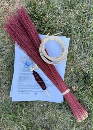 Broom Making 201 - Ace of Hearts - Reed Plaited Handle Turkey Wing Whisk
