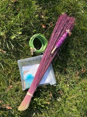 Broom Making 201 - Highlands - Reed Plaited Handle Turkey Wing Whisk