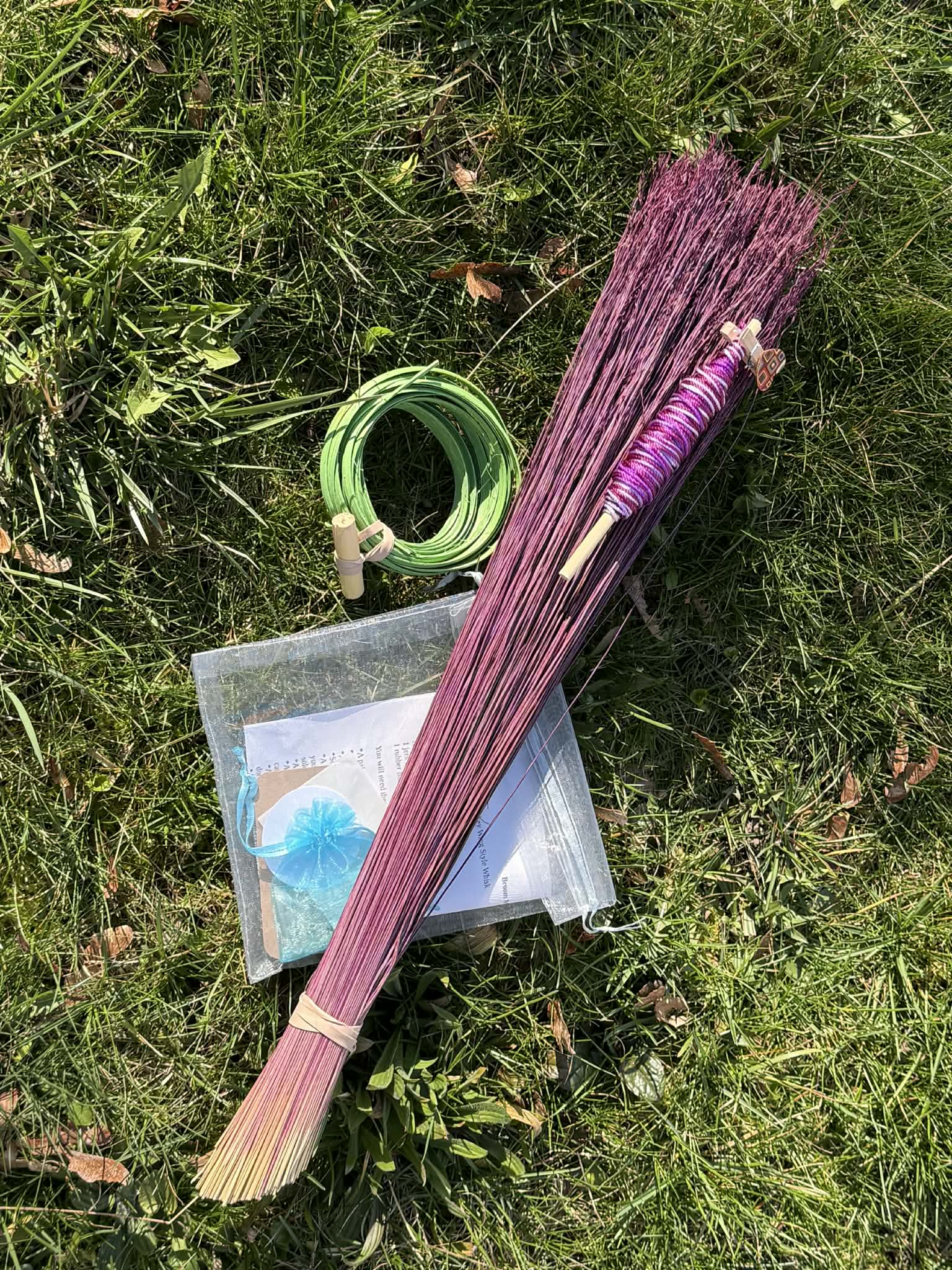 Broom Making 201 - Highlands - Reed Plaited Handle Turkey Wing Whisk